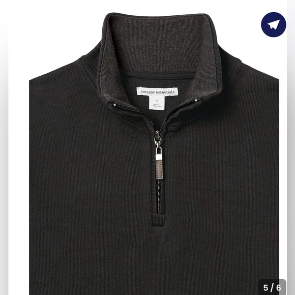 NWOT Men’s Quarter Zip French Rib Sweater Size Large - Picture 3 of 8